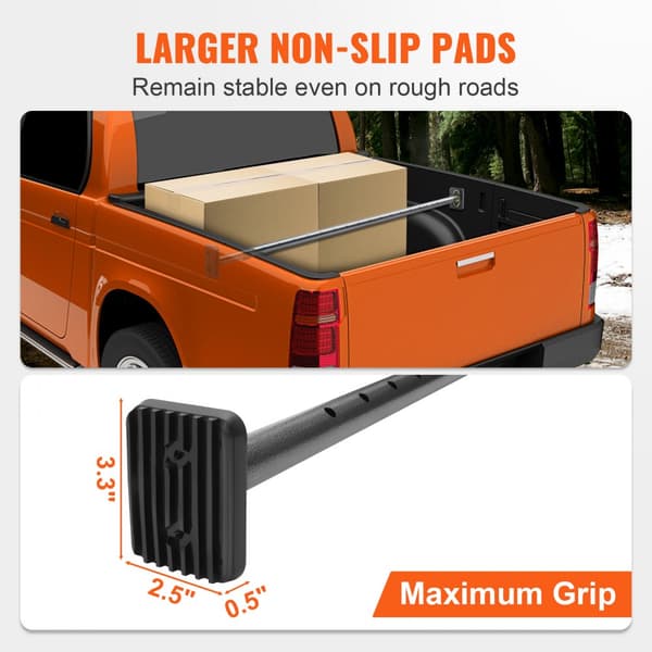 Säännelty tavaratanko pick-up kuorma-auton sängyn pidike, säädettävä 40"-73", kestävä räikkävakain
