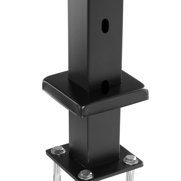 Kabelgelænderstolpe 36x2x2in, 30° vinklet hul, Trappegelænderstolpe, Sort, 1 stk., høj kvalitet, robust design