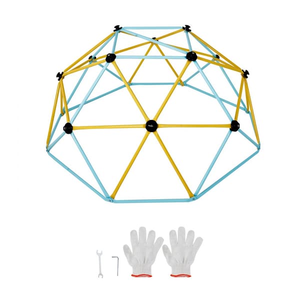 Klätterdome 6FT, Geometrisk Klättringslek för Barn 3-9 År, Jungle Gym Stöder 600 LBS, Enkel Montering