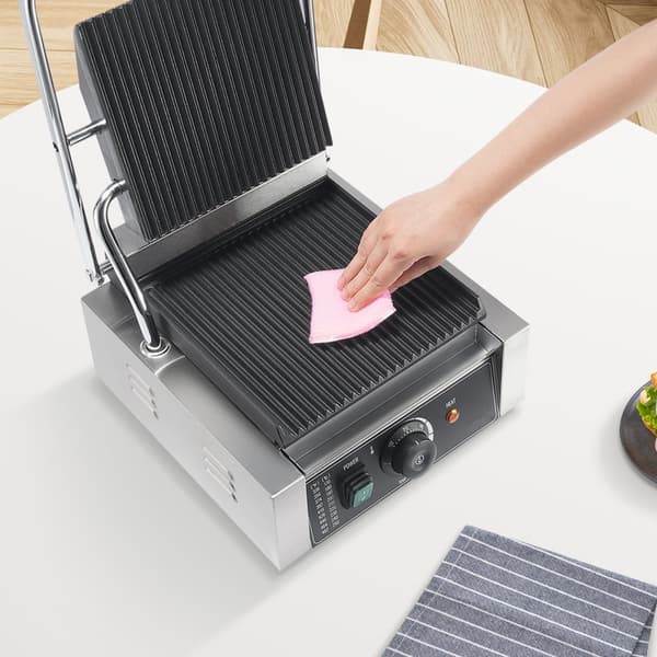 Kaupallinen Panini-painin grilli, sähkökäyttöinen voileipägrilli 9"x9", nopea lämmitys, kestävä rakenne