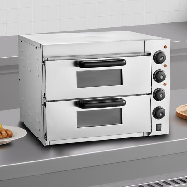 Kommersiell elektrisk pizzaugn för 16" pizza, inomhus, snabb uppvärmning, energieffektiv, perfekt för restauranger