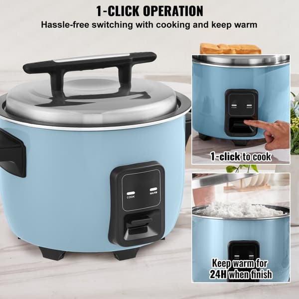 Kommerciel riskoger 40-kopper, non-stick gryde, 8L, 24 timers hold varm, restaurantudstyr