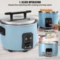 Miniatyrbillede 6 af 9: Kommerciel riskoger 40-kopper, non-stick gryde, 8L, 24 timers hold varm, restaurantudstyr
