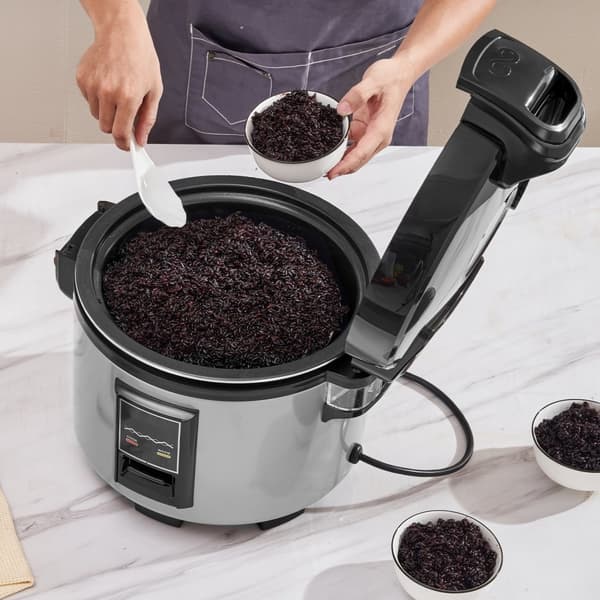 Kommerciel riskoger 60-kopper non-stick gryde 13L, 12 timer Hold Varm, Restaurant brug