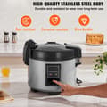Miniatyrbillede 2 af 9: Kommerciel riskoger 60-kopper non-stick gryde 13L, 12 timer Hold Varm, Restaurant brug