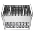 Miniatyrbillede 9 af 9: Kommercielle ispindeforme, 40 stk cylindriske ispopforme, rustfrit stål ispinde, ismagerformholder med 50 stk ispinde, holdbar kvalitet
