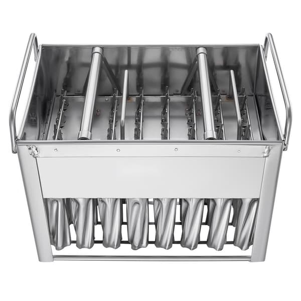 Kommercielle ispindeforme, 40 stk cylindriske ispopforme, rustfrit stål ispinde, ismagerformholder med 50 stk ispinde, holdbar kvalitet