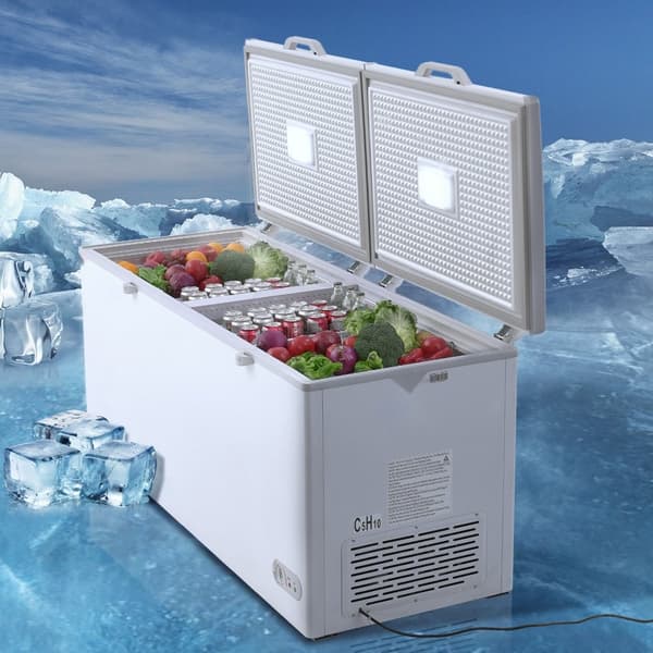 Kummefryser 19,8 cu.ft / 561 L dybfryser med 4 aftagelige kurve, energieffektiv, rummelig opbevaring