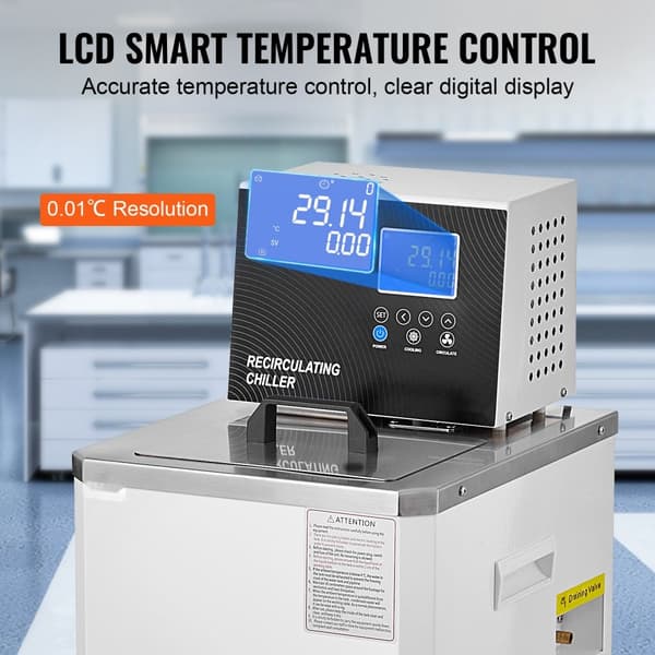 Laboratoriekøler Circulator 6L, Recirkulerende Chiller, -20°C til 100°C, Temperaturkontrol, Effektiv og Pålidelig