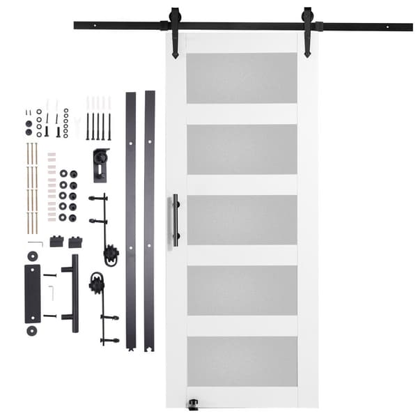 Navetan liikkuva ovi- ja laitteistosarja 30" x 84", puinen ja lasinen liukuovisarja, kestävä rakenne, helppo asennus