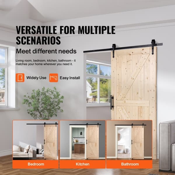 Navetan ovi ja laitteistosarja 36" x 84", puinen liukuovisarja, sujuva käyttö ja kestävä laatu