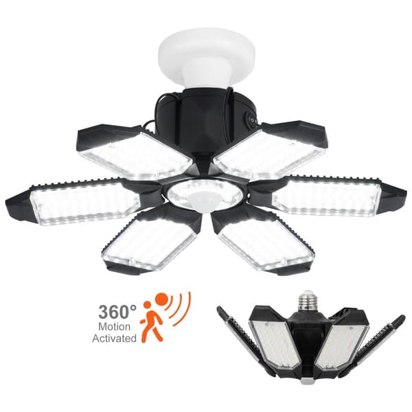 LED Garagelampe 15000LM, 2-pak Deformerbar, Lysende Shop Loftslampe, Energi Besparende, Justerbar Lysstyrke