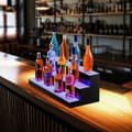 Miniatyrbild 8 av 9: LED-upplyst spritflaskdisplay, Barhylla med RF- och appkontroll, 30" 3-stegs inställning