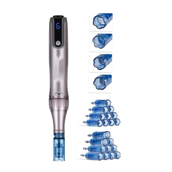 M8S Professionel Microneedling Pen, 6-Trins Elektrisk Skønhedspen, 20 Nåle, Anti-Aging, Præcisionsbehandling