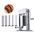 Miniatyrbillede 1 af 9: Manuel Pølsestopper 10 L, Vertikal Pølsemaskine i 304 Rustfrit Stål, Holdbar, Effektiv Pølseproduktion