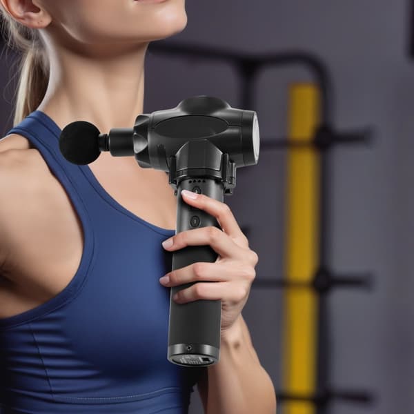 Massagepistol Deep Tissue, Percussion Muskulær Massager, 9 Hastigheder, 6 Hoveder, Effektiv Muskulær Afslapning