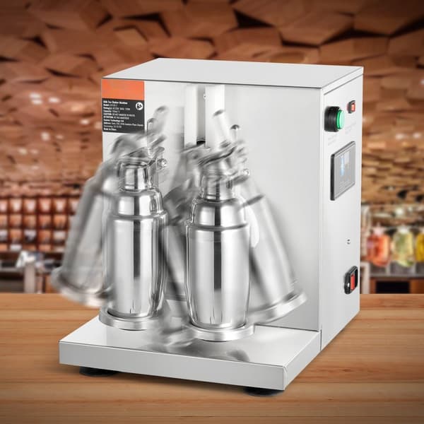 Milkshake Maker 120W, Elektrisk Te Shaker, Rustfrit Stål, Kommerciel Maskine, Hurtig og Effektiv