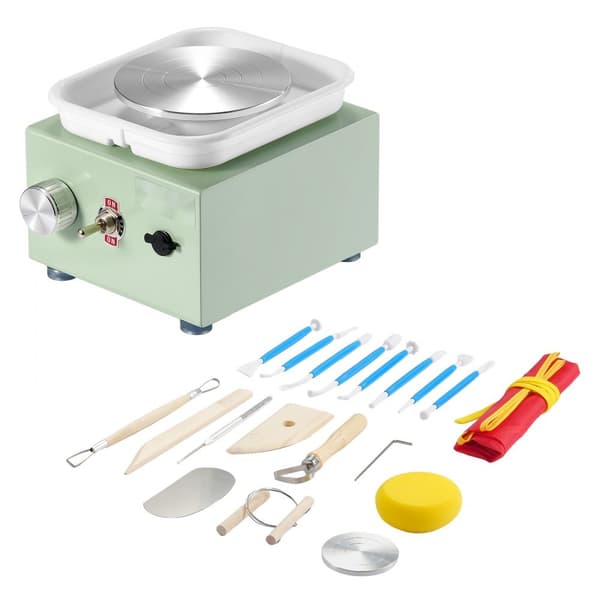 Mini keramikhjul elektrisk 0-320RPM hastighed, keramisk hjulmaskine, effektiv og kompakt, grøn