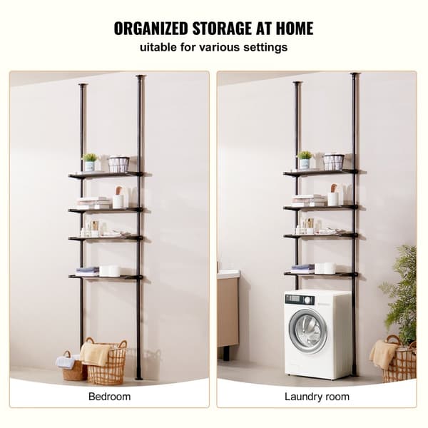 Toiletopbevaring 4-lags badeværelseshylde, pladsbesparende organiser med moderne design