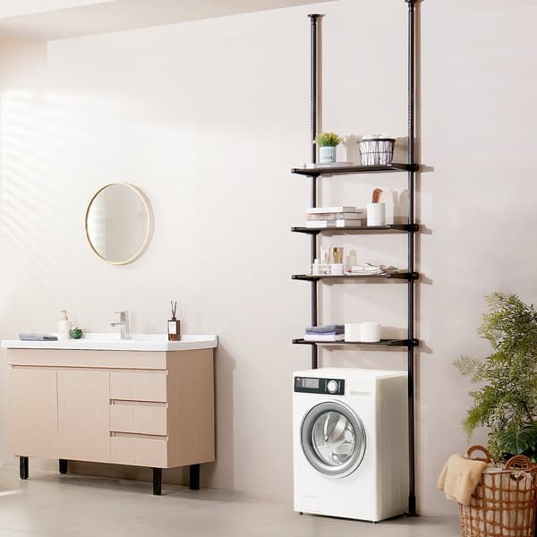 Toiletopbevaring 4-lags badeværelseshylde, pladsbesparende organiser med moderne design