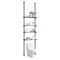 Miniatyrbillede 9 af 9: Toiletopbevaring 4-lags badeværelseshylde, pladsbesparende organiser med moderne design