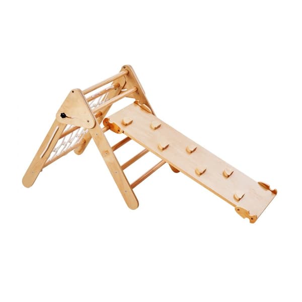 Pikler-triangeli 4-in-1 -setti, Montessori-kiipeilylelut taaperoille 1-3-vuotiaille