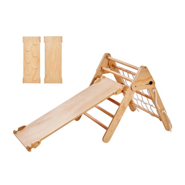 Pikler-triangeli 4-in-1 -setti, Montessori-kiipeilylelut taaperoille 1-3-vuotiaille