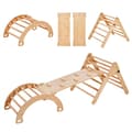 Miniatyrbild 1 av 9: Pikler Triangel Set 5-i-1, Montessori Klätterleksaker för Småbarn, Stort Trä, Stabil och Säker Lek