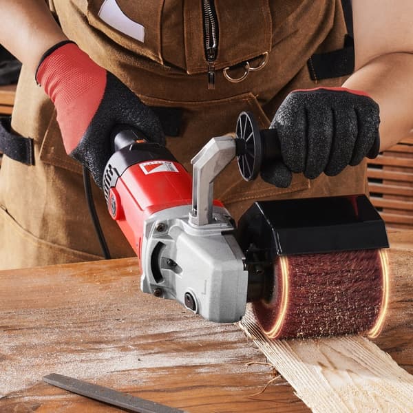 Kiillotuskone 1200W, 6-nopeuksinen sähköinen metallinkiillotuskone, 4-pyöräinen, tehokas ja kestävä käyttöön