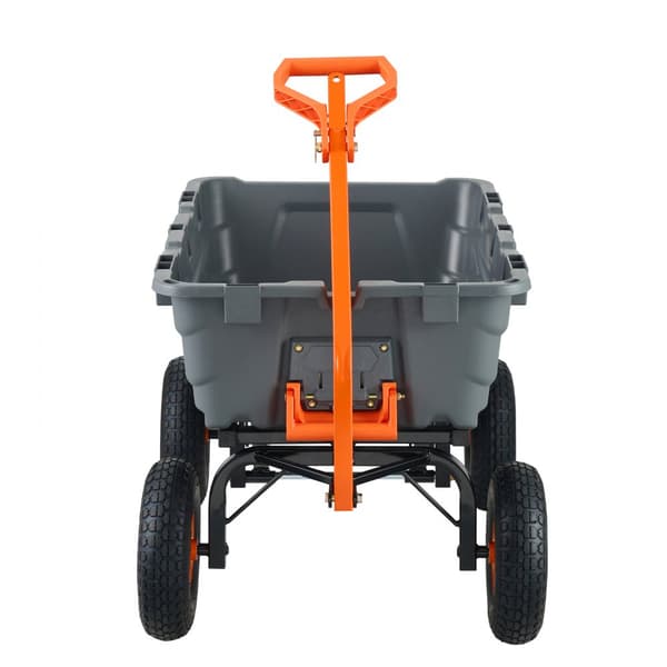 Poly Garden Dump Cart - Raskaammat pihakärryt ja vaunut 1500 lbs kuormitukseen, 13" renkaat, kestävä ja monikäyttöinen