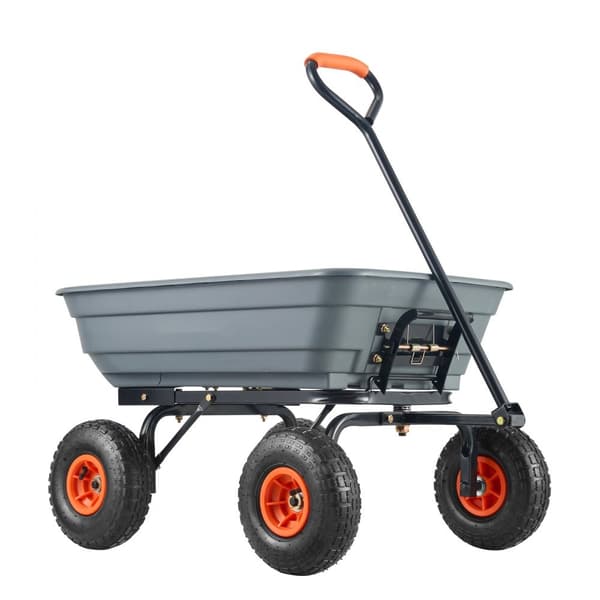Poly Garden Dump Cart 4 cu.ft, Raskaat pihakärryt 600 lbs, Kestävä ja monikäyttöinen vaunu