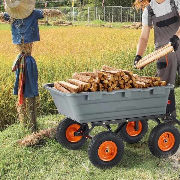 Poly Garden Dump Cart 6,48 kuutiojalkaa, 1200 lbs, Raskaat pihakärryt ja vaunut