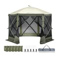 Miniatyrbild 9 av 9: Pop Up Gazebo Tält, 6-sidigt Skärmtak, Pop-Up Screen Tält, Solskydd, Grön