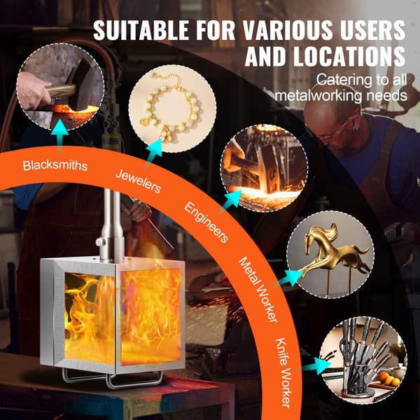 Kannettava Propaanikahva 1 Polttava Farrier Forge 2600℉ Veitsiteline Metallityökalu