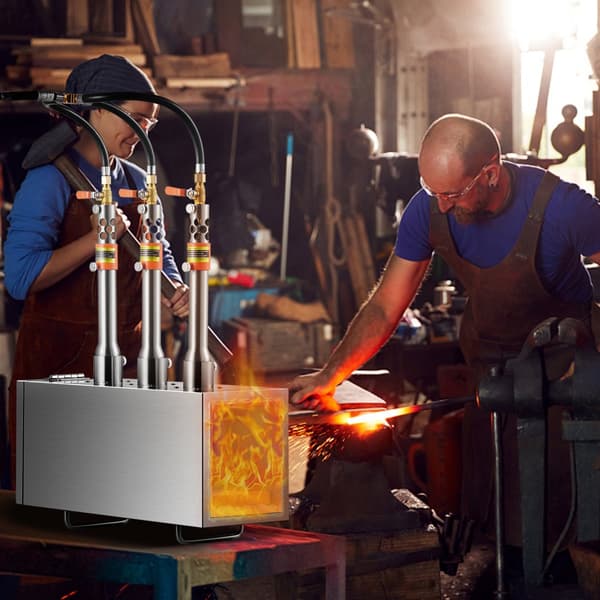 Kannettava Propaan Forge 3 Poltinta, Farrier Forge 2600℉, Veitsentekoon, Metallin Muokkaamiseen