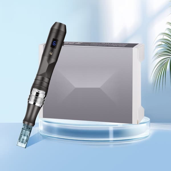 Professionel Microneedling Pen 6-hastigheder, Elektrisk Skønhedspen med 22 Nål, Anti-Aging, Hjemmebrug