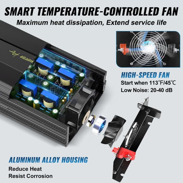 Ren sinus bølge inverter 3000W DC24V til AC230V, LCD power inverter, effektiv strømkilde
