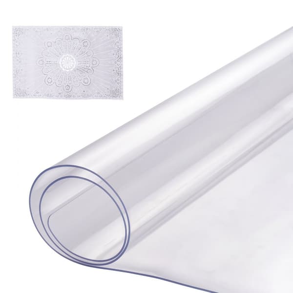 PVC bordsskydd 14x24 tum, transparent plast, skrivbordsskydd 1,5 mm tjock, hållbart och skyddande