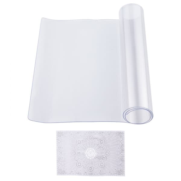 PVC pöytäsuoja 16x32 tuumaa, kirkas muovinen, 1,5 mm paksu, kestävä ja helppo puhdistaa