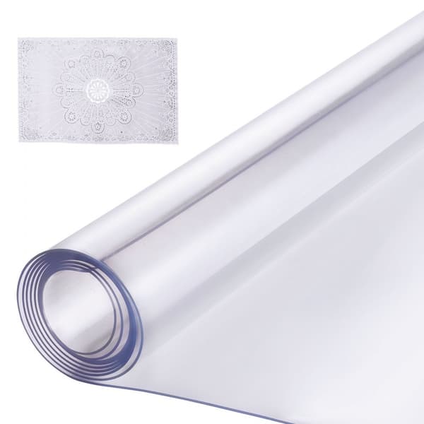 PVC pöytäsuoja 24x96 tuumaa, kirkas muovi, 1,5 mm paksuus, kestävä ja helppohoitoinen