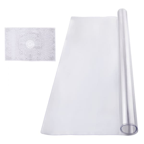 PVC-pöytäsuoja 36x48 tuumaa, kirkas muovi, 1,5 mm paksu, kestävä pöytäsuoja