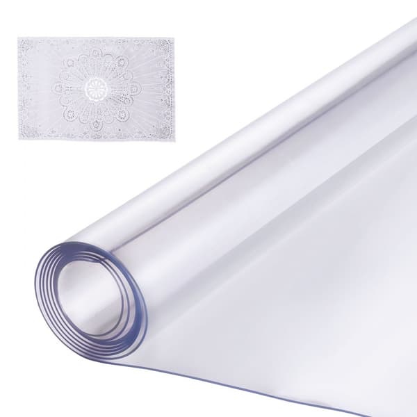 PVC-pöytäsuoja 36x48 tuumaa, kirkas muovi, 1,5 mm paksu, kestävä pöytäsuoja