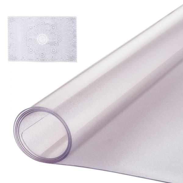 PVC pöytäsuoja 42x60 tuumaa, huurremuovinen, 1,5 mm paksu, kestävä ja helppo puhdistaa