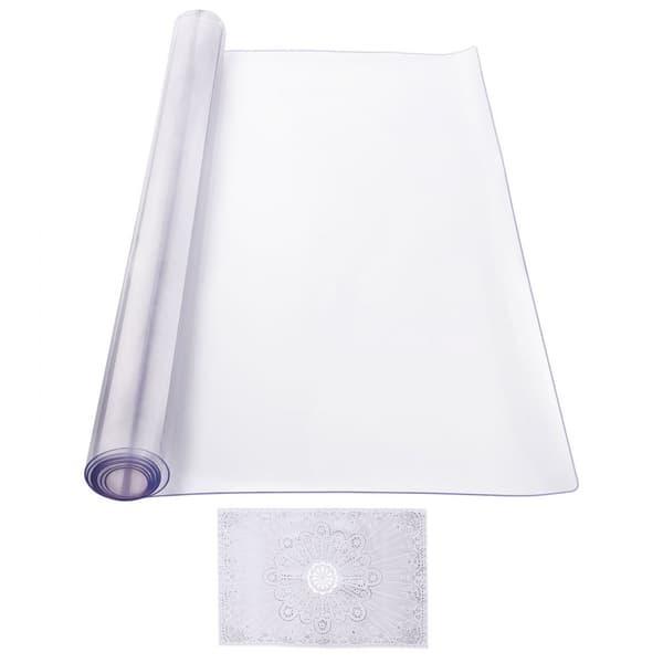 PVC pöytäsuoja 42x72 tuumaa, kirkas muovinen, 2,0 mm paksu, kestävä ja helppo puhdistaa