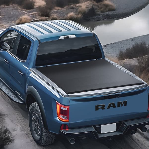 Quad-Fold Tonneau Cover til Dodge Ram 1500 (2002-2024) - PVC, vandtæt, nem installation, holdbart design