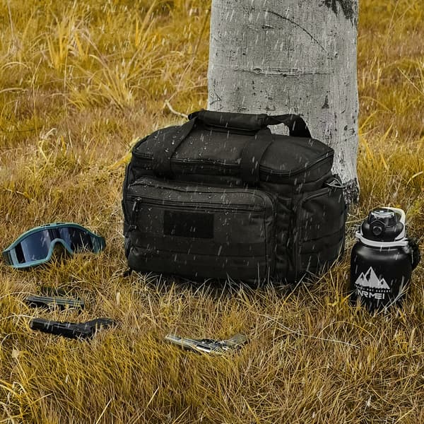 Taktisk Range Bag til 4 Pistoler, Sort Enkel Skulderrem, Skydebane Taske