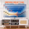 Miniatyrbillede 4 af 9: Rattan TV Stand 65", Boho TV Stand med Indbygget Stik, Hvid, Modern Design, Holdbar Kvalitet