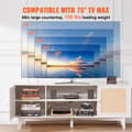 Miniatyrbillede 4 af 9: Rattan-TV-stativ 191 cm, Boho-TV-skab i hvid, TV-møbel, moderne design, opbevaringsløsning