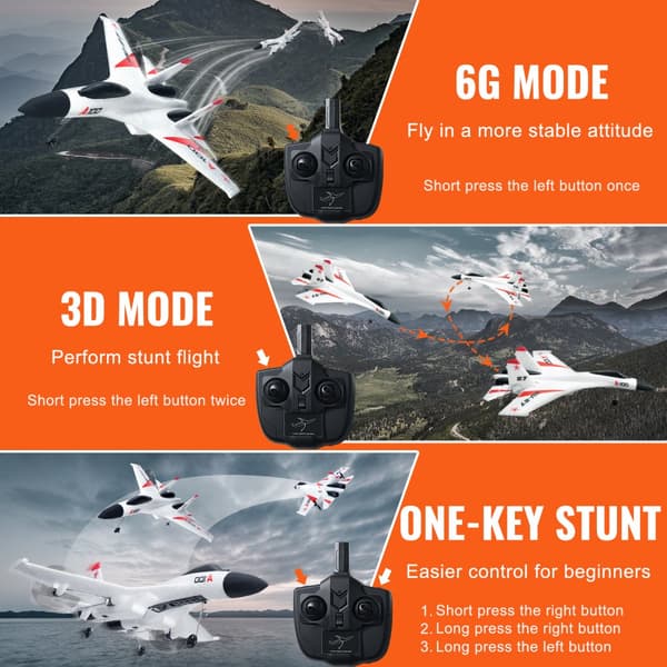 RC Lentokonehävittäjä EPP Vaahto, 2,4 GHz Kaukosäädin, 3D/6G-tila, RC Lentokonelelu, Helppo Ohjata