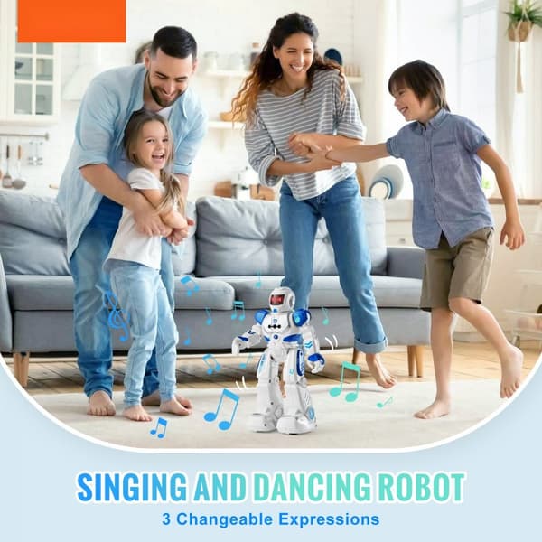 RC Robotleksak för barn, Pratar, Dansar, Fjärrkontroll, Programmerbar, Rolig och Lärorik